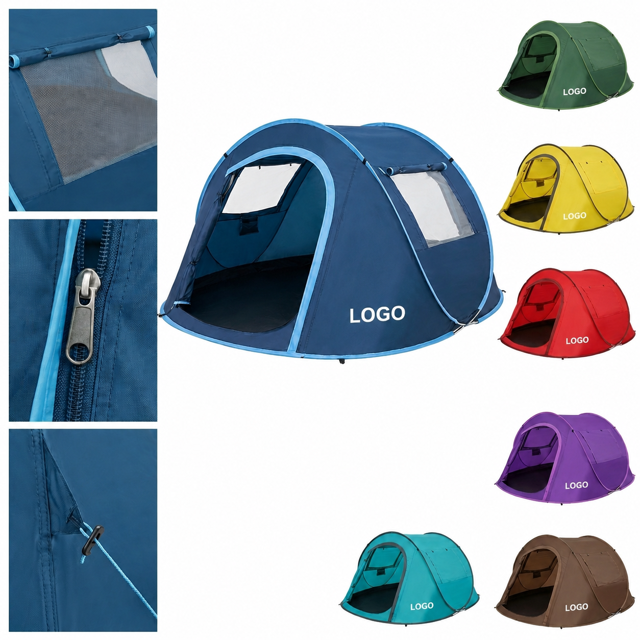 Large Capacity Instant Pop-Up Family Camping Tent