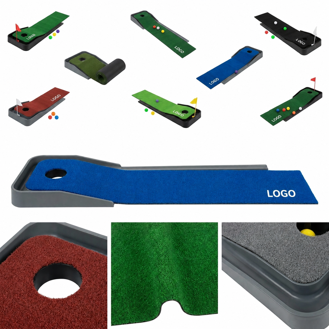 Desktop Mini Golf Putting Green Training Mat