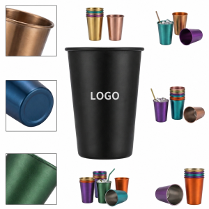 16 oz. Stainless Steel Stackable Pint Cup - Durable Metal Drinkware