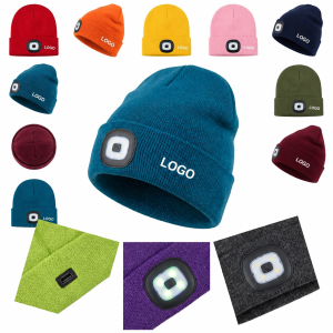 Illuminating Acrylic Cuffed Beanie with Integrated Light Module