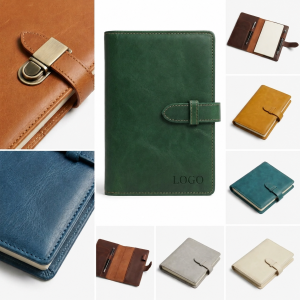 Refined A5 Synthetic Leather Journal with Integrated Strap Closure and 400 Pages